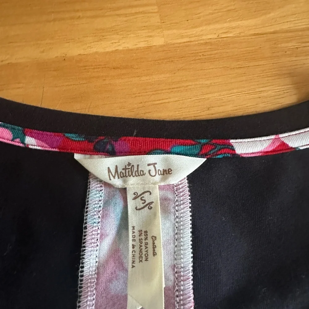 Matilda Jane Black A-line Long Sleeve Dress - Picture 4 of 5